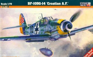 Messerschmitt Bf - 109 G - 14 (croatian Af & Luftwaffe Mkgs) C151 1/72 Mistercraft