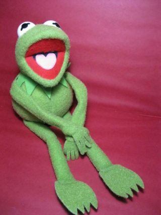 Kermit The Frog Muppets Vintage 1985 Hasbro Softies 17 " Plush Stuffed Tag Doll