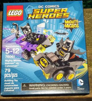 2016 Lego Dc Comics Heroes Mighty Micros Batman Vs Catwoman 76061 Nib