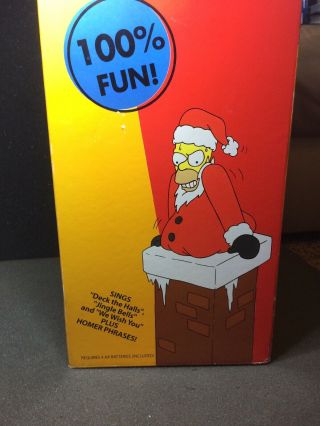 The Simpsons Large Talking and Dancing Santa HOMER SIMPSON 2002 Gemmy Christmas 3