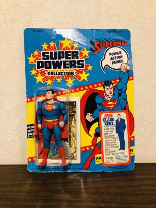 Rare Vintage Kenner Powers Superman 1985 Moc Unpunched