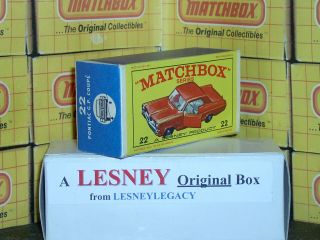 Matchbox Lesney 22c Pontiac Gran Prix Coupé Red Type E2 Empty Box