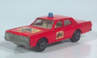 Matchbox Superfast No.  59 Mercury Park Lane Fire Chief Car Diecast Scale Model