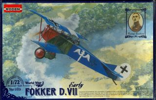 1/72 Roden Models Fokker D - Vii Early Version German Wwi Fighter