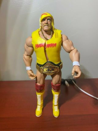 Mattel Wwe Defining Moments Hulk Hogan Elite Hulkamania Loose Complete With Belt