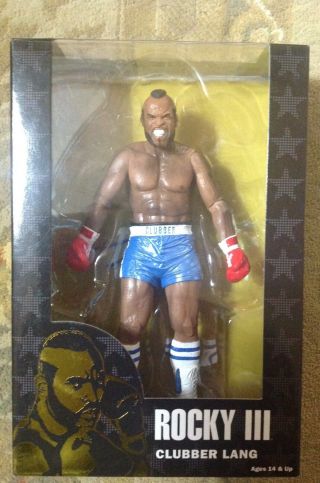 Rocky Iii " Clubber Lang " 40th Anniversary Neca 2016 Mip Blue Trunks