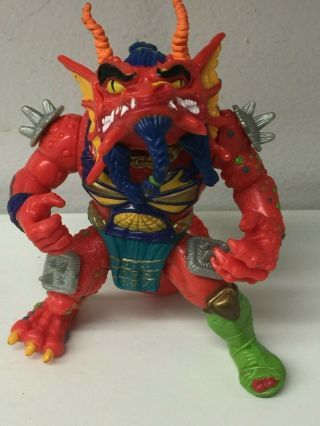 Vintage 1992 Playmates Teenage Mutant Ninja Turtles Tmnt Red Hothead Dragon