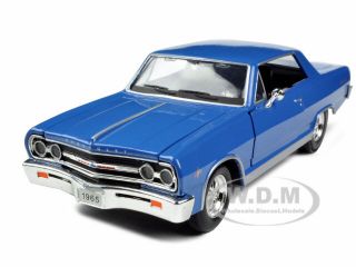 Boxdented 1965 Chevrolet Malibu Ss Blue 1:32 Diecast By Signature Models 32432