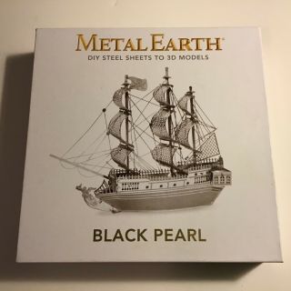 Fascinations Metal Earth Black Pearl Silver 3d Laser Cut Steel Puzzle Model Kit