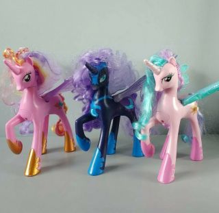 My Little Pony 8 " Talking Princess Celestia Cadence Luna Nightmare Moon Light Up