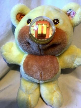 Vintage 1987 Playskool Hasbro Nosy Bears Yellow Jack In The Box Surprise Plush
