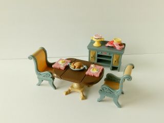 Fisher Price Loving Family Dining Room Set Dollhouse Furniture