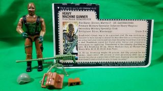 1984 Gi Joe Heavy Machine Gunner Roadblock 100 Complete