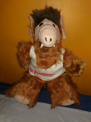 Alf The Alien Vintage Plush Toy Doll With " No Problem " Shirt Sunglasses