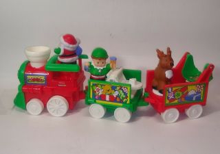 Fisher Price Musical Santa Christmas Train w/Little people 2002 3