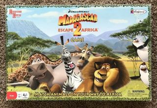 Madagascar Escape 2 Africa Board Game Ages 5,  2 To 4 Players For Kids Complete