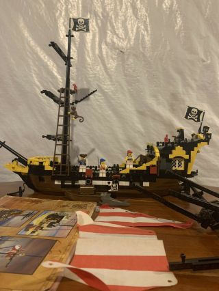Vintage Lego 6285 Black Seas Barracuda Pirate Ship 90 Complete W/ Instructions