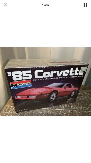 Monogram 1985 Chevrolet Corvette 1/24 Scale Model Kit 2209 Unbuilt