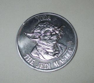 Vintage Star Wars Potf 1985 Yoda Coin Kenner 1984 Collectors Power Force