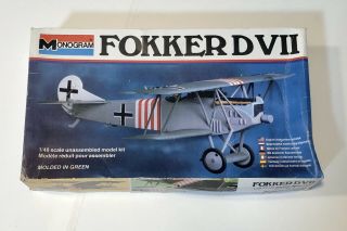 1/48 Monogram Fokker D Vii Complete,  Open Box