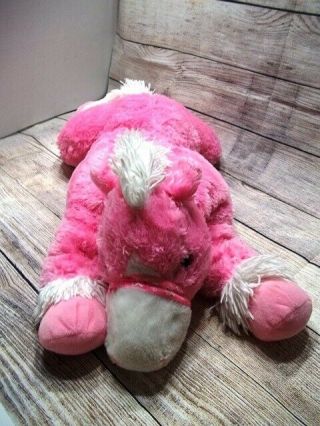 Dan Dee Collectors Choice Large Plush 30 " Pink White Horse Pony Stuffed Animal