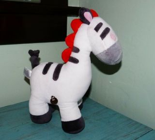 Fisher Price Plush Musical Zebra Wind Up Stuffed Animal Toy Moves Head