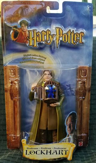 2002 Moc Mattel Harry Potter 6 " Figure Of Professor Lockhart With Cornish Pixie