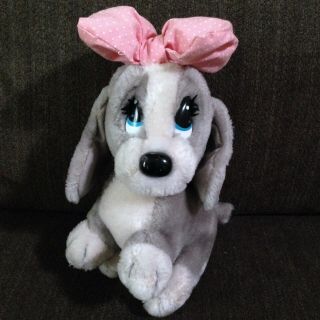 Sad Sam Honey Dog Puppy Pink Bow Applause Plush Toy Basset Hound Sad Eye