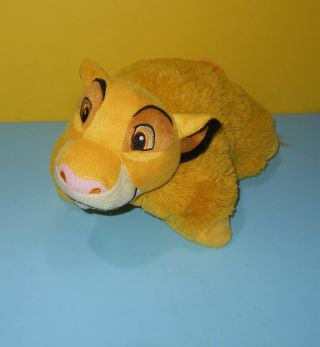 Disney Simba Lion King Pillow Pet Pal Stuffed Plush 14 " Long 14 " Wide