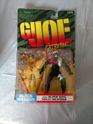 Gi Joe Extreme 1995 Black Dragon Moc Vintage Ninja Figure Very Rare Kenner