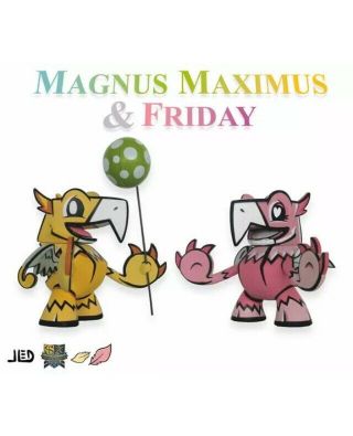 Joe Ledbetter Magnus Maximus & And Friday Set Limited Edition Vinyl Kidrobot Fun
