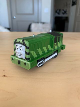 2009 Green Salty Thomas The Train Motorized Trackmaster Mattel Rare