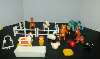 Vintage Fisher Price Little People Farm & Circus Animals One Wood Figure