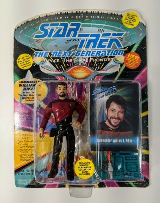 Playmates Star Trek The Next Generation Tng Figure Riker 6074 - Package Defects