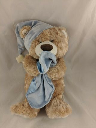 Sleepy Teddy Bear Plush Blue 13 " Night Cap Lovey Toys R Us 2016 Stuffed Animal
