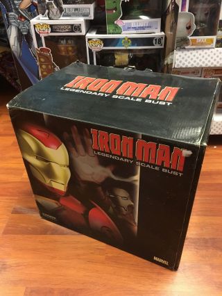 Marvel Iron Man Legendary Scale Bust By Sideshow Collectibles Empty Box Only Jc
