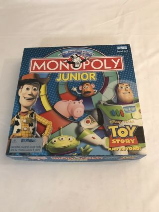 Monopoly Junior | Toy Story And Beyond | Ages 5 - 8 | 100 Complete | Board Game