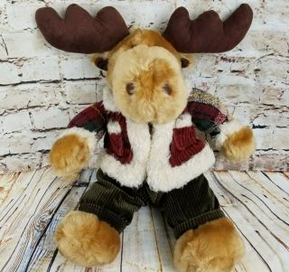 Dan Dee Moose Plush Collectors Choice Christmas Stuffed Animal Holiday 16 Inch
