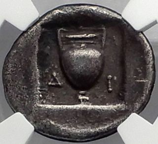 Boiotian League Thebes In Boeotia 304bc Amphora Silver Greek Coin Ngc I59908