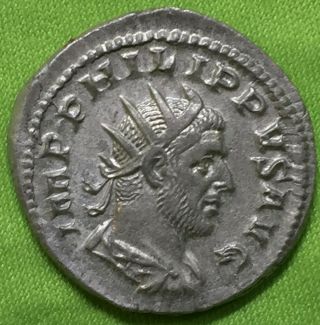 Roman Empire Philip The Arab Ar Antoninianus Mounted On Elephant 244 - 249 Ad Xf