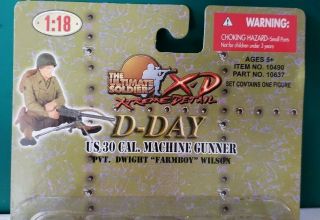 WW2 D - DAY US ARMY M1919 30 CAL MACHINE GUNNER FIGURE ULTIMATE SOLDIER 1/18 XD 2