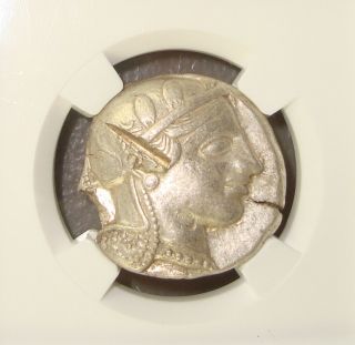 455 - 440 Bc Attica,  Athens Ancient Greek Silver Tetradrachm Ngc Ch Xf Test Cut