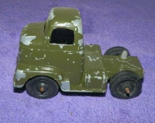 Rare Tootsietoy 1958 - 60 I.  H.  Semi Cab Truck Toy Painted Army Green