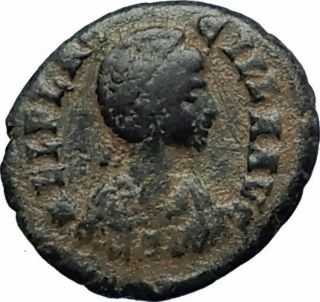 Aelia Flacilla Theodosius I Wife 383ad Ancient Roman Coin Victory Chi - Rho I67706