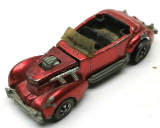 1970 Hot Wheels Classic Cord Redline Magenta Diecast Car Mattel Made In Usa