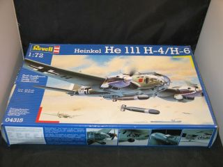Revell Heinkel He 111 H - 4/h - 6 1:72 Scale Kit 04315 Open Box Bagged Parts