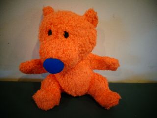 Mattel 7 " Bear In The Big Blue House Henson Plush Ojo Orange Bear