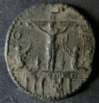 Ancient Coin Rare Early Christian Roman Era 50 - 200 Ad Crucifixion Jesus Silver
