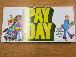 Vintage 1975 Payday Board Game Parker Brothers 100 Complete