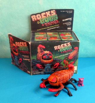 Vintage 1985 Rocks & Bugs & Things - Evil Beetle Bug Figure,  Mordie,  Ideal